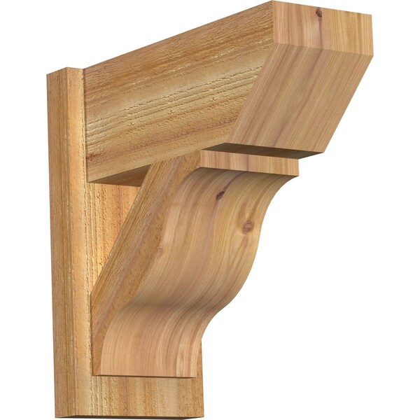 Ekena Millwork Funston Slat Rough Sawn Outlooker, Western Red Cedar, 8"W x 18"D x 18"H OUT08X18X18FST06RWR - main